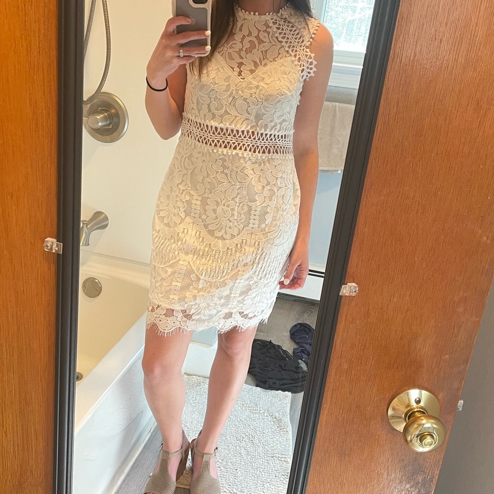 White Bridal Shower/ Bachelorette Dress - Picture 3 of 3